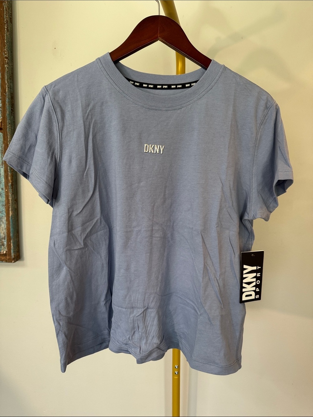 DKNY Light Blue Crewneck Logo Tee NWT S